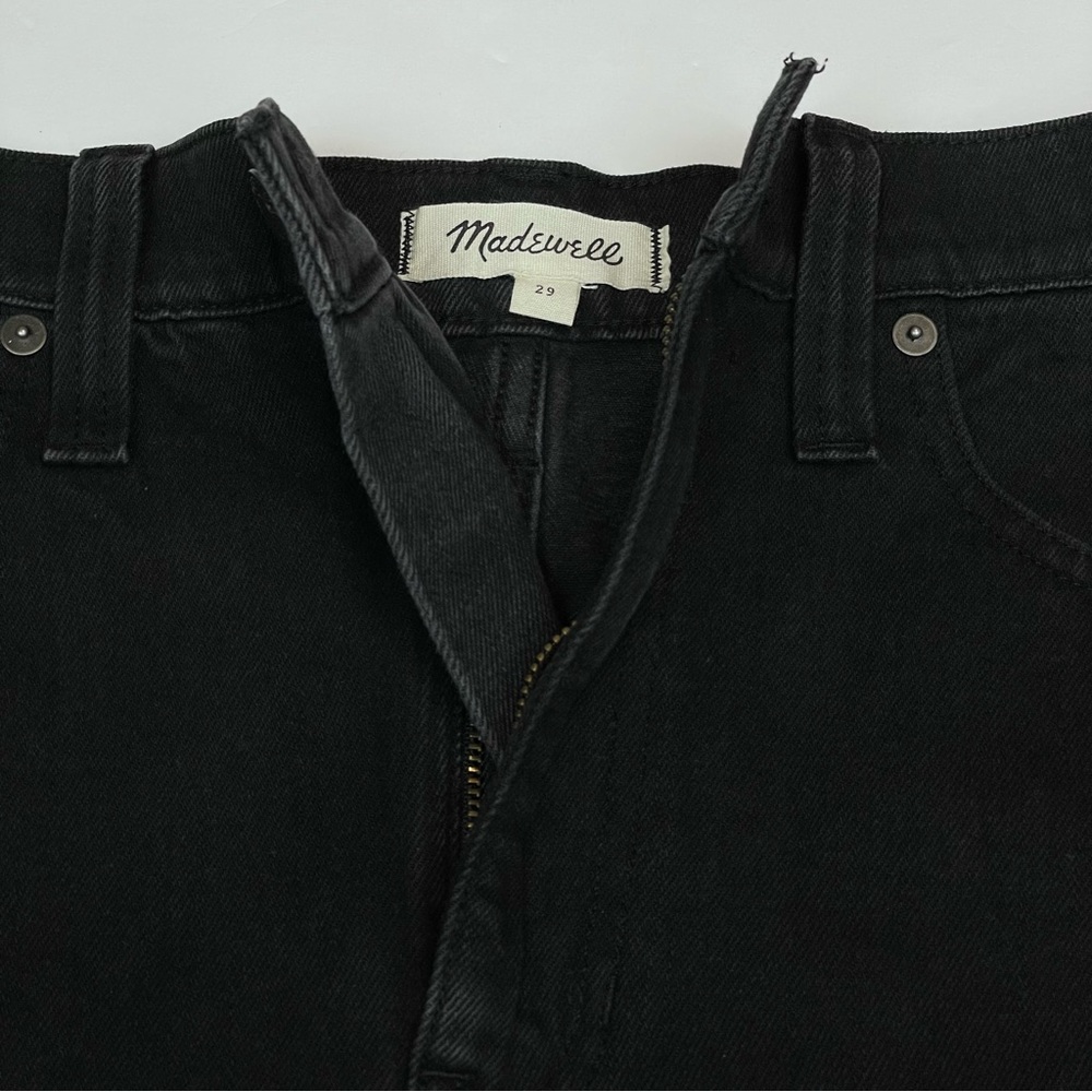 Madewell ‘McCarren Raw-Hem Jean Skirt’ in Washed Black Size 29 Waist - Picture 10 of 14